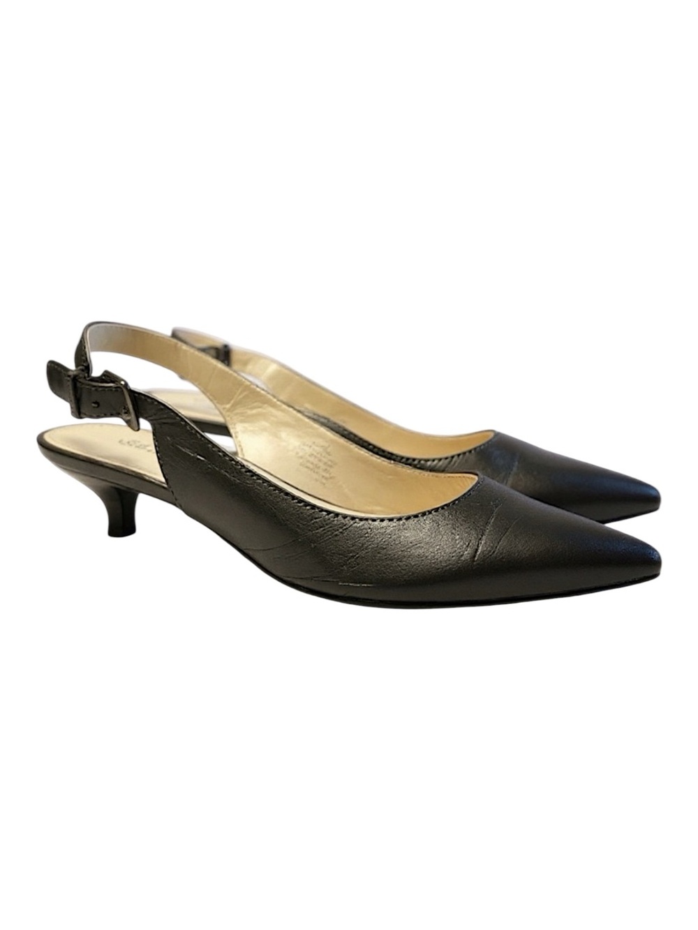 ANNE KLEIN I FLEX Leather Slingback Kitten Grey